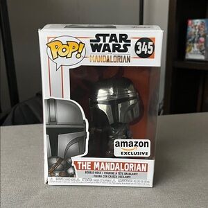 Funko Pop The Mandalorian with Silver Helmet
